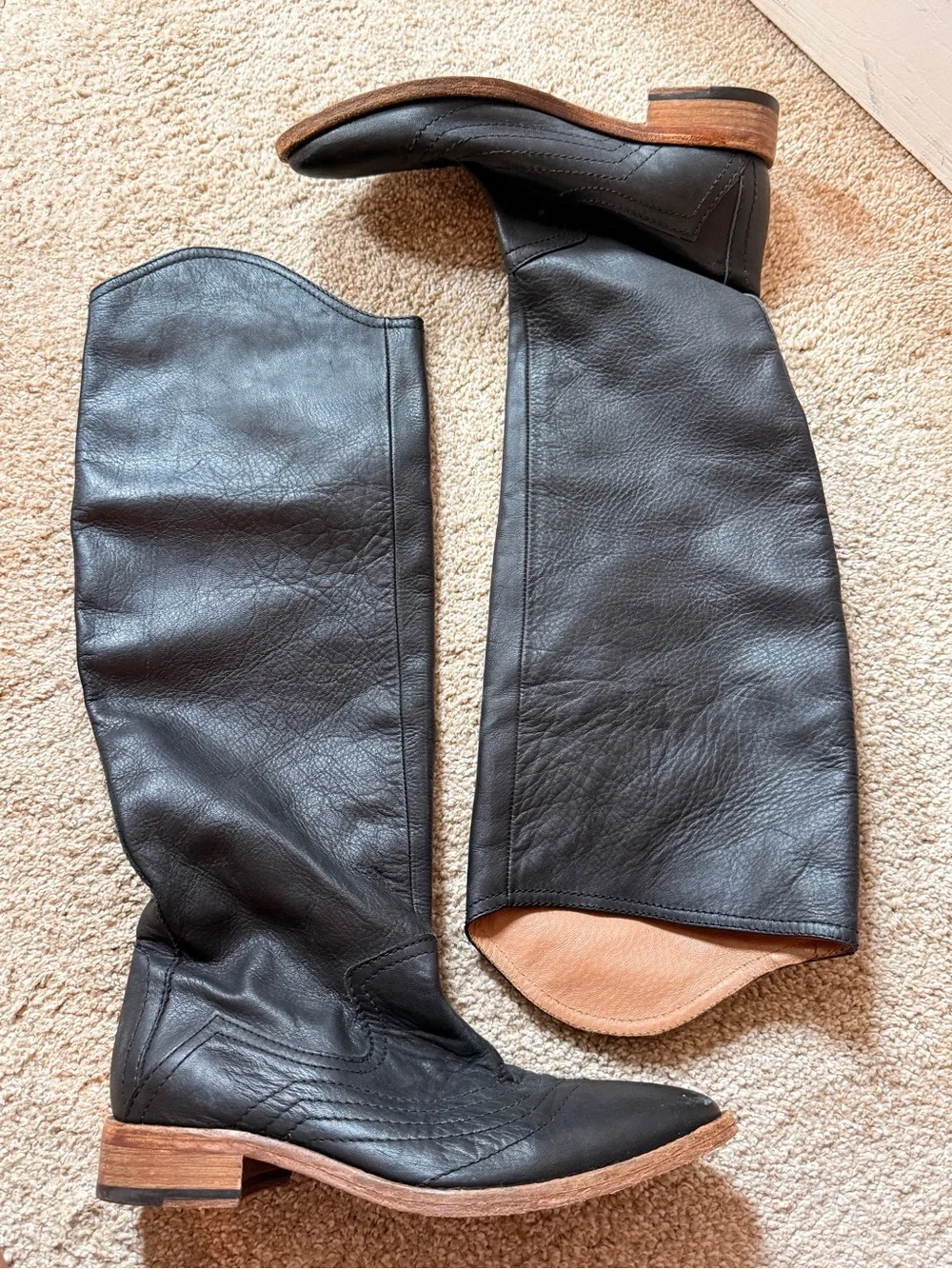 Free People Over the Knee Leather Boots